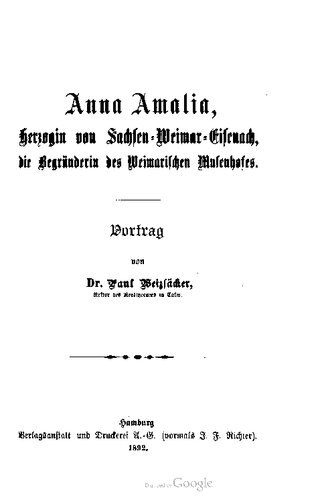 ﻿آنا آمالیا ، دوشس ساکسونی - ویمار - آیزناچ ، بنیانگذار ویمار موسنوف. سخن