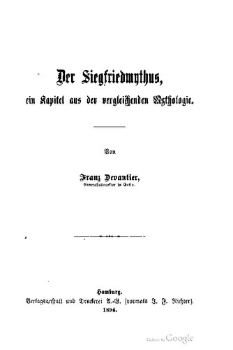 ﻿siegfriedmythus ، فصل از اساطیر تطبیقی