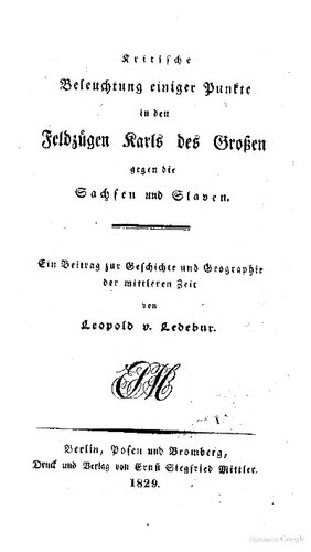 ﻿روشنایی انتقادی برخی از نکات در کمپین های شارلمانی علیه ساکسون ها و اسلاوها