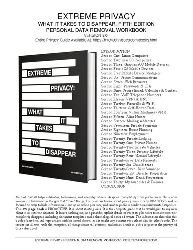 ﻿حریم خصوصی شدید: کتاب کار حذف داده های شخصی نسخه 5.0