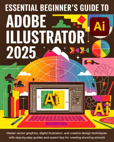 ﻿راهنمای ضروری مبتدی برای Adobe Illustrator 2025 (رنگی): گرافیک وکتور استاد ، تصویر دیجیتال و تکنیک های طراحی خلاق با راهنماهای گام به گام و نکات تخصصی برای آثار هنری