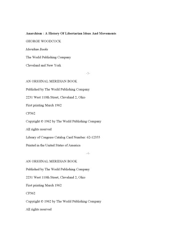 آنارشیسم: تاریخچه ایده ها و جنبش های آزادیخواهانه