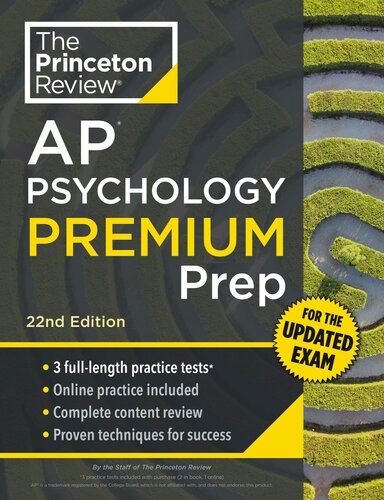 ﻿Princeton Review AP Psychology Psychology Premium Prep ، 2: برای امتحان جدید 2025: 3 تست تمرین بررسی محتوای دیجیتال تمرین