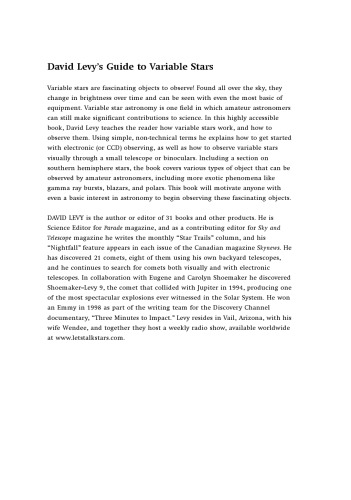 راهنمای دیوید لوین برای ستارگان متغیر، نسخه دوم