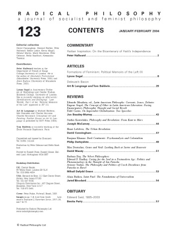 ﻿فلسفه رادیکال شماره 123