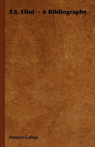 T.S. الیوت - کتابشناسی
