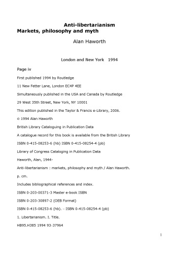 ضد آزادی گرایی: بازارها ، فلسفه و اسطوره