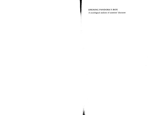 افتتاح جعبه پاندورا: تحلیل جامعه شناختی گفتمان دانشمندان
