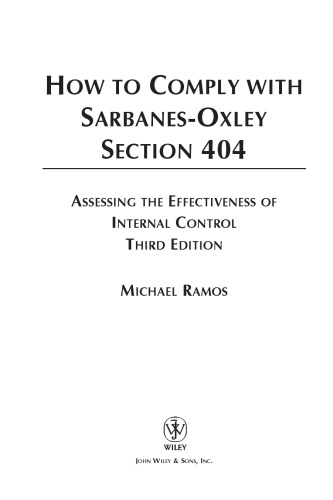 چگونه با Sarbanes-Oxley Section 404: ارزیابی اثربخشی کنترل داخلی، نسخه سوم