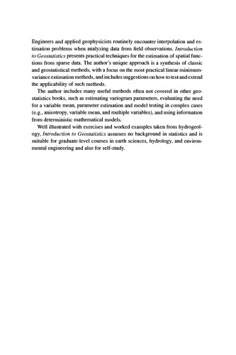 مقدمه ای بر آمار زمین شناسی: کاربردها در هیدروژئولوژی