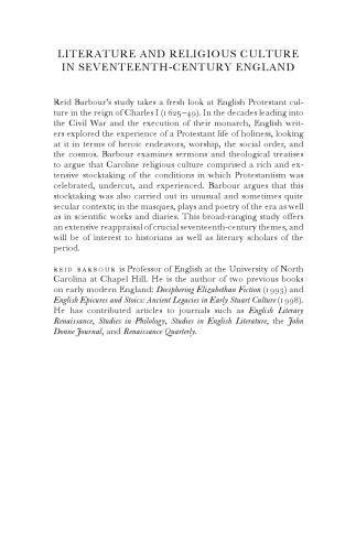 ادبیات و فرهنگ مذهبی در قرن هفدهم انگلستان