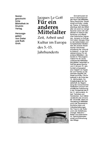 ﻿برای قرون وسطی دیگر. زمان، کار و فرهنگ در اروپا از قرن پنجم تا پانزدهم