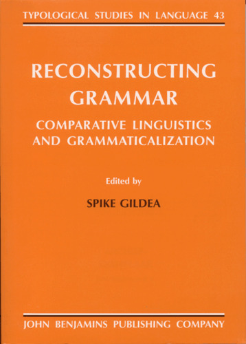 ﻿بازسازی گرامر: زبان شناسی تطبیقی ​​و دستور زبان