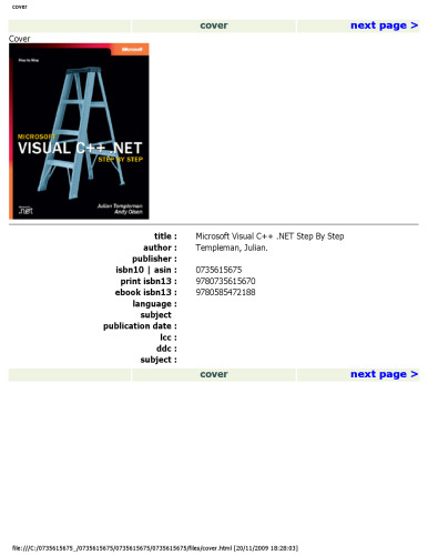 Microsoft Visual C .Net گام به گام (گام به گام (مایکروسافت))
