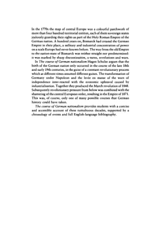 دوره ملی گرایی آلمان: از فردریک بزرگ تا بیسمارک 1763-1867