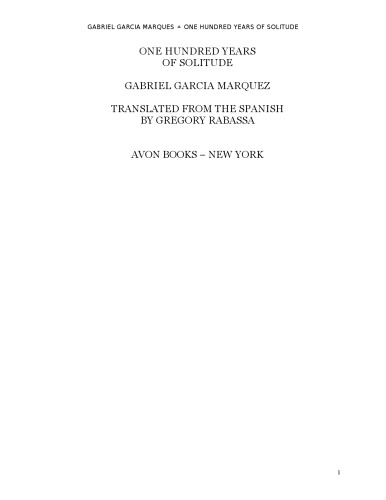 صد سال تنهایی