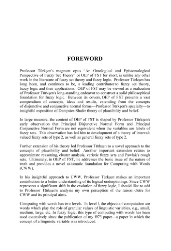 یک دیدگاه هستی شناختی و معرفت شناختی نظریه مجموعه فازی