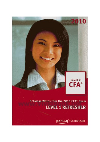 SchweserNotes برای آزمون CFA 2010 سطح 2 - سطح 1 تازه کردن