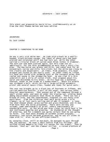 جک لندن: داستانهای ماجراجویی