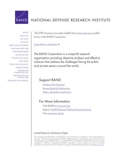 درک تحولات ضد شورشی: مطالعه ضد شورش RAND - مقاله 3 (مطالعه ضد شورش رند)