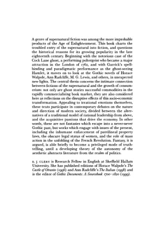 ظهور داستان های ماورایی ، 1800-1762