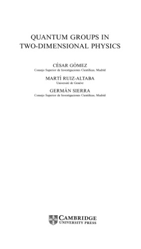 گروه های کوانتومی در فیزیک دو بعدی