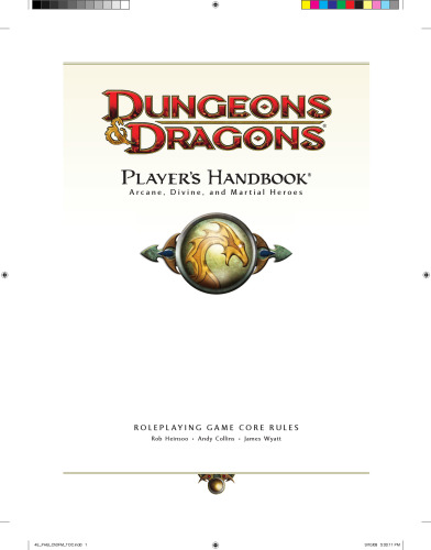 کتابچه راهنمای بازیکن: A Rulebook Core Edition 4th Edition: 1 (R&B Core Rulebook) (Dungeons & Dragons)