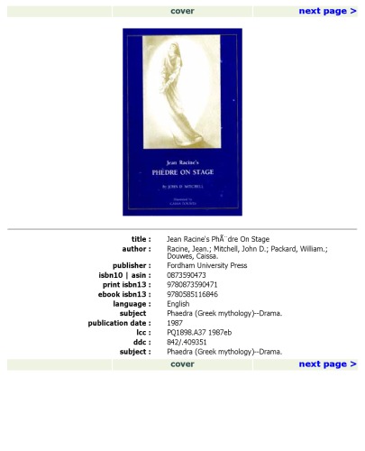 ﻿فدر ژان راسین روی صحنه