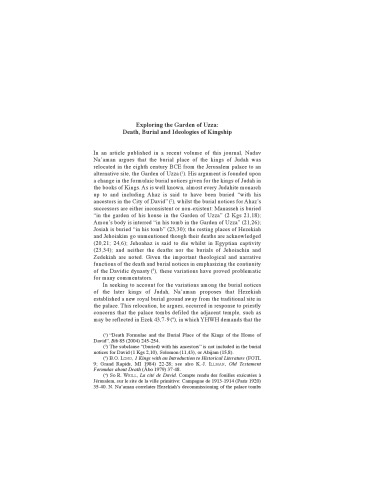 کاوش در باغ اوزا: مرگ ، دفن و ایدئولوژی های پادشاهی