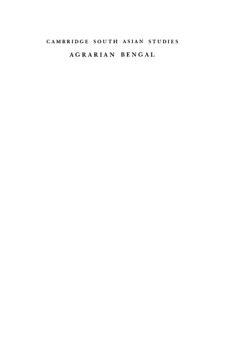 بنگال کشاورزی: ​​اقتصاد ، ساختار اجتماعی و سیاست ، 1919-1947