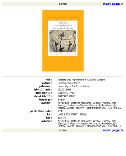 جنگ و کشاورزی در یونان کلاسیک ، نسخه اصلاح شده (Biblioteca Di Studi Antichi ، 40)