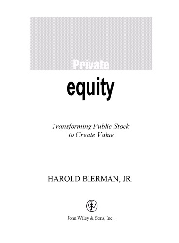 ارزش سهام خصوصی: تبدیل سهام عمومی برای ایجاد ارزش