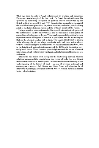 مقدسین صوفی و ​​قدرت دولتی: پیر سند [سند] ، 1843-1947