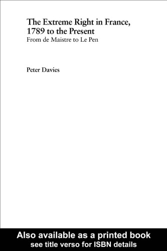 راست افراطی در فرانسه، 1789 تا امروز: از De Maistre تا Le Pen