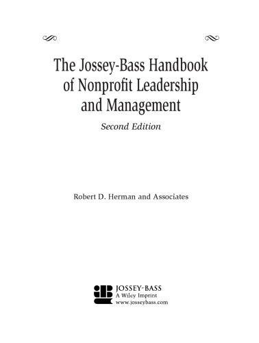 کتاب راهنمای رهبری و مدیریت غیرانتفاعی Jossey-Bass