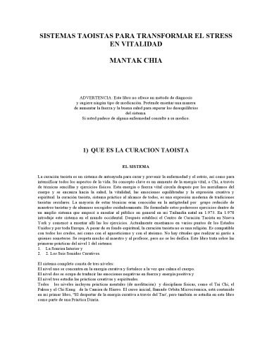 سیستم های تائوئیستی برای تبدیل استرس به زنده گی اسپانیایی