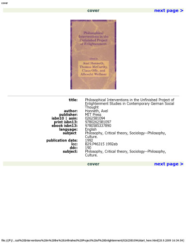 مداخلات فلسفی در پروژه ناتمام روشنگری (مطالعات در اندیشه اجتماعی معاصر آلمان)