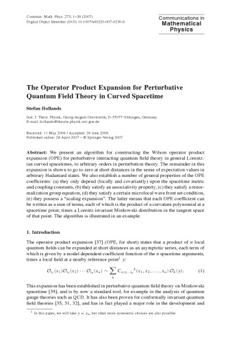 ارتباطات در فیزیک ریاضی - دوره 273