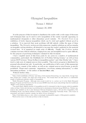 نابرابری های المپیاد