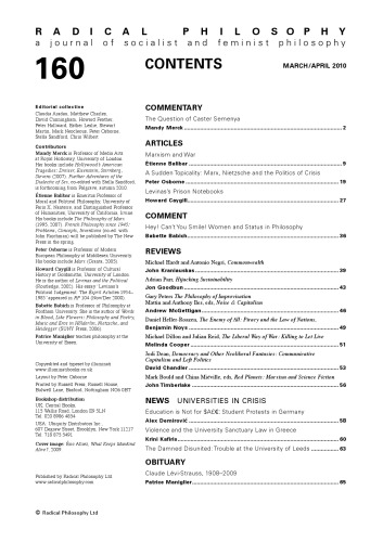 ﻿فلسفه رادیکال شماره 160