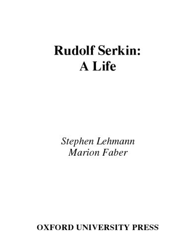 رودولف سرکین: یک زندگی