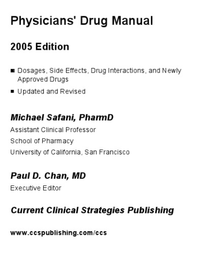استراتژی های بالینی کنونی: کتابچه راهنمای داروهای پزشکان ، نسخه 2005