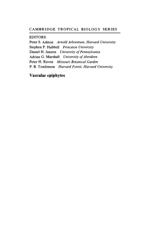 عروقی اپی فیت: زیست شناسی عمومی و زیست بیولوژیکی مرتبط (سری بیولوژی گرمسیری کمبریج)