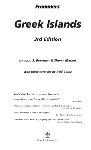 جزایر یونان Frommer 3rd Edition