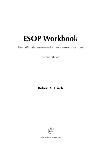 کتاب ESOP: ابزار نهایی در برنامه ریزی اجرایی