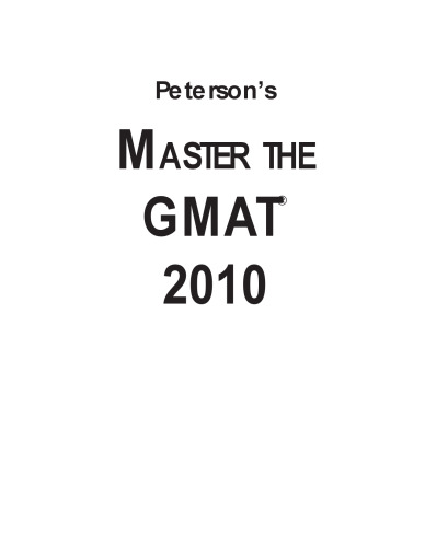 Master GMAT - 2010