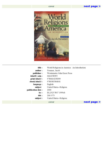 دین های جهانی در آمریکا: مقدمه