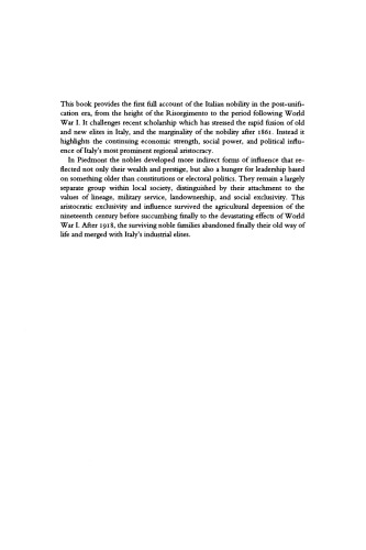 ﻿اشراف در ایتالیا بورژوایی: اشراف پیرمونت، 1861-1930