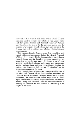 Pietism و ساخت Prussia قرن هجدهم