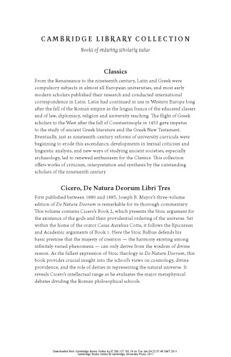 ﻿سیسرو، De Natura Deorum Libri Tres: با مقدمه و تفسیر